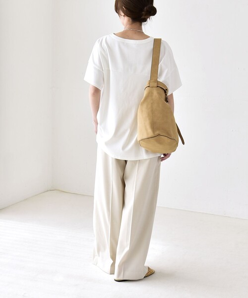 quaranciel（カランシエル）の「quaranciel:〈接触冷感/汗染み防止加工/洗濯機可能〉CAT プリント TEE（Tシャツ/カットソー・レディース・ホワイト系2/ホワイト系1/ホワイト系3・ONE SIZE）」の13枚目の写真