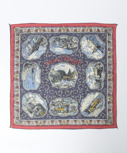 SHIPS(シップス)の「BINDU:PRINT BANDANA 26SS(ストール/ショール・メンズ・オレンジ/イエロー/ラベンダー/ネイビー/ライトブルー・ONESIZE)」の2枚目の写真