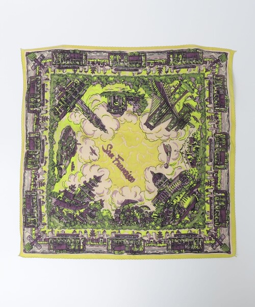 SHIPS(シップス)の「BINDU:PRINT BANDANA 26SS(ストール/ショール・メンズ・オレンジ/イエロー/ラベンダー/ネイビー/ライトブルー・ONESIZE)」の4枚目の写真
