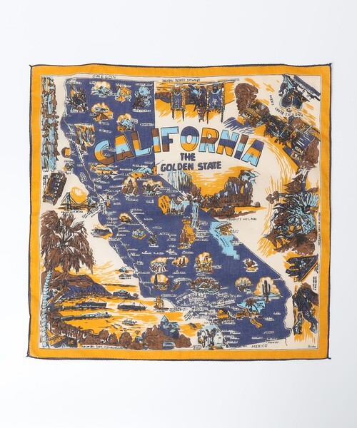 SHIPS(シップス)の「BINDU:PRINT BANDANA 26SS(ストール/ショール・メンズ・オレンジ/イエロー/ラベンダー/ネイビー/ライトブルー・ONESIZE)」の5枚目の写真