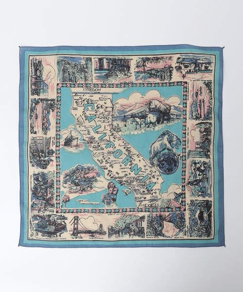 SHIPS(シップス)の「BINDU:PRINT BANDANA 26SS(ストール/ショール・メンズ・オレンジ/イエロー/ラベンダー/ネイビー/ライトブルー・ONESIZE)」の1枚目の写真