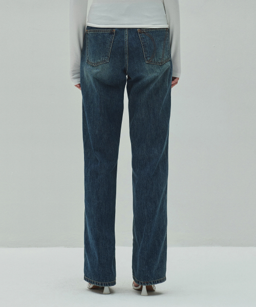 DIAGONAL(ダイアゴナル)の「BASIC LINE DENIM PANTS (dark blue)(デニムパンツ・レディース・その他・SMALL/MEDIUM)」の3枚目の写真