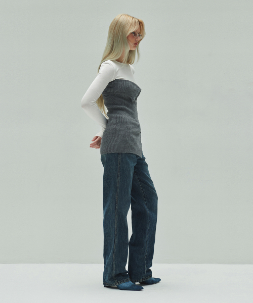 DIAGONAL(ダイアゴナル)の「BASIC LINE DENIM PANTS (dark blue)(デニムパンツ・レディース・その他・SMALL/MEDIUM)」の7枚目の写真