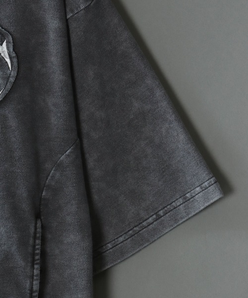 SITRY(シトリー)の「Grunge Style Sweat Zip Hoodie/グランジ ヴィンテージライク オーバーサイズ ミニ裏毛 半袖 フルジップパーカー フーディー パーカー スウェット レディース メンズ(パーカー・メンズ・ブラック/カーキ/ブラウン/ピンク・M/L)」の6枚目の写真