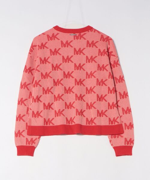 MICHAEL KORS（マイケルコース）の「ロゴ ジャガード ニット セーター（ニット/セーター・レディース・レッド系・S/XS/M/L/XL）」の2枚目の写真