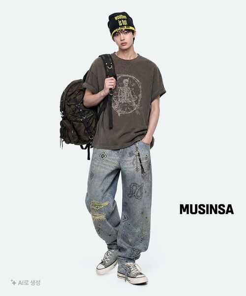 WKNDRS（ウィーキャンドース）の「[KOIN SEOUL] REAPER T-SHIRT (BROWN)（Tシャツ/カットソー・レディース・その他・SMALL/MEDIUM/LARGE/X-LARGE）」の3枚目の写真