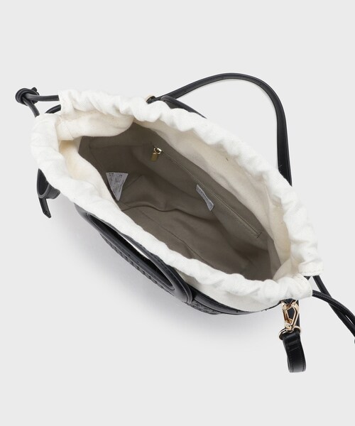 THE SHOP TK (ザ ショップ ティーケー )の「合皮型押しメッシュショルダーバッグ(ショルダーバッグ・レディース・ブラック/グリーン系・00)」の13枚目の写真