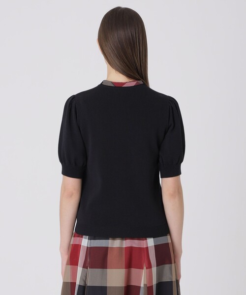 BLUE LABEL CRESTBRIDGE（ブルーレーベルクレストブリッジ）の「アセテートコットンニットリボンプルオーバー（Tシャツ/カットソー・レディース・グリーン/ブラック/オフホワイト・38）」の13枚目の写真