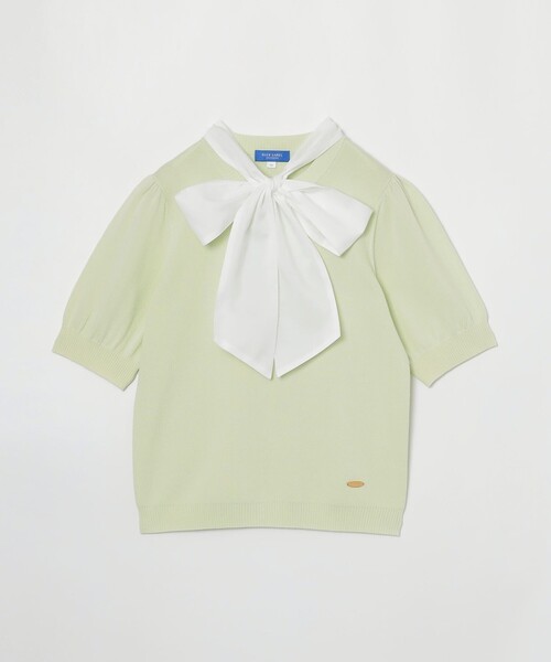 BLUE LABEL CRESTBRIDGE（ブルーレーベルクレストブリッジ）の「アセテートコットンニットリボンプルオーバー（Tシャツ/カットソー・レディース・グリーン/ブラック/オフホワイト・38）」の22枚目の写真