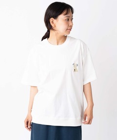 6.2oz ピグメント DOG 刺繍 ビッグTEE