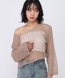 3.3 Field Trip  | 3.3 Field Trip／インナー付きメッシュトップ(ニット/セーター)