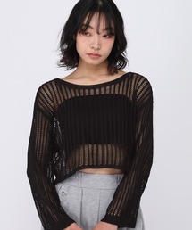 3.3 Field Trip  | 3.3 Field Trip／インナー付きメッシュトップ(ニット/セーター)