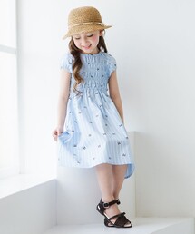 branshes（ブランシェス）の「【ときめきワンピース】シャーリング半袖ワンピース（ワンピース）」