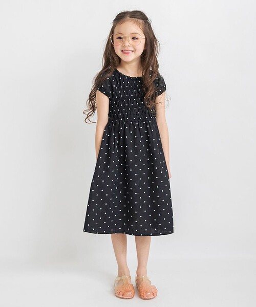 BRANSHES（ブランシェス）の「【ときめきワンピース】シャーリング半袖ワンピース（ワンピース・キッズ・ブルー/カラフル/ピンク・130/100/120/110/80/150/90/140）」の10枚目の写真