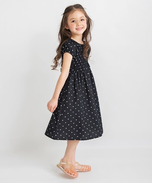 BRANSHES（ブランシェス）の「【ときめきワンピース】シャーリング半袖ワンピース（ワンピース・キッズ・ブルー/カラフル/ピンク・130/100/120/110/80/150/90/140）」の11枚目の写真