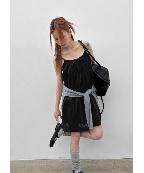 BLACKUP（ブラックアップ）の「[MADE] スヌアシャーリングミニキャミワンピース（ワンピース・レディース・ブラック/ホワイト・FREE）」の15枚目の写真