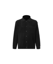 MONPLISSE（モンプリセー）の「[男性] 長袖カラーネックフルオープンタイププリーツジャケット (ブラック)（シャツ/ブラウス）」
