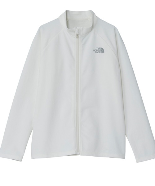 THE NORTH FACE(ザノースフェイス)の「ザ ノース フェイス THE NORTH FACE ロングスリーブサンシェードフルジップジャケット(キッズ)(ラッシュガード・キッズ・オフホワイト/ダークブルー・130cm/150cm/140cm)」の2枚目の写真