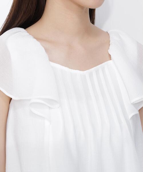 PROPORTION BODY DRESSING（プロポーションボディドレッシング）の「ラッフルスリーブブラウス / 1216210501（シャツ/ブラウス・レディース・ライトグリーン/ホワイト・FREE）」の10枚目の写真