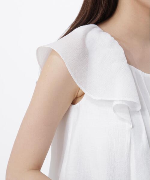 PROPORTION BODY DRESSING（プロポーションボディドレッシング）の「ラッフルスリーブブラウス / 1216210501（シャツ/ブラウス・レディース・ライトグリーン/ホワイト・FREE）」の11枚目の写真