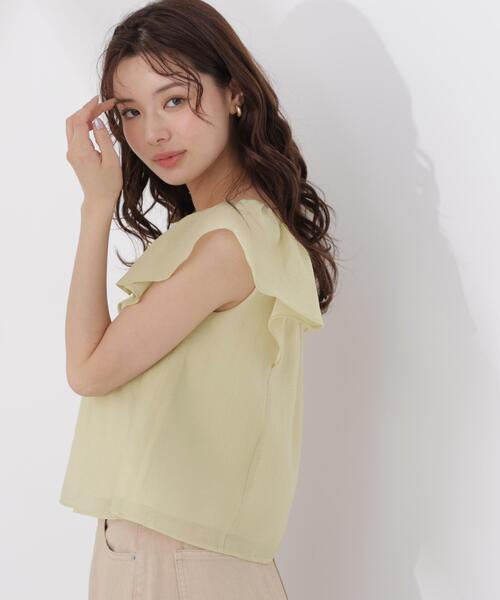 PROPORTION BODY DRESSING（プロポーションボディドレッシング）の「ラッフルスリーブブラウス / 1216210501（シャツ/ブラウス・レディース・ライトグリーン/ホワイト・FREE）」の17枚目の写真