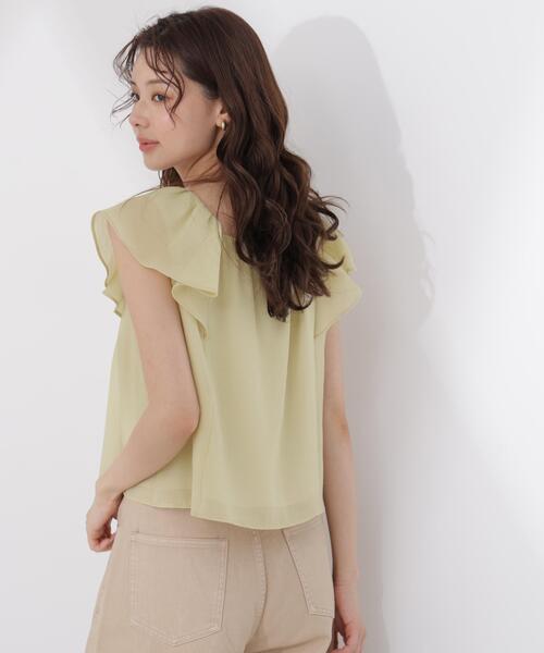 PROPORTION BODY DRESSING（プロポーションボディドレッシング）の「ラッフルスリーブブラウス / 1216210501（シャツ/ブラウス・レディース・ライトグリーン/ホワイト・FREE）」の18枚目の写真