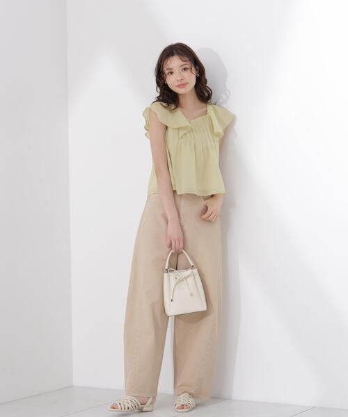 PROPORTION BODY DRESSING（プロポーションボディドレッシング）の「ラッフルスリーブブラウス / 1216210501（シャツ/ブラウス・レディース・ライトグリーン/ホワイト・FREE）」の19枚目の写真