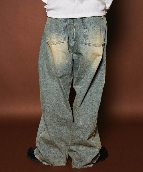 Subciety(サブサエティ)の「Fade wide denim(デニムパンツ・メンズ・インディゴブルー・MEDIUM/LARGE)」の5枚目の写真