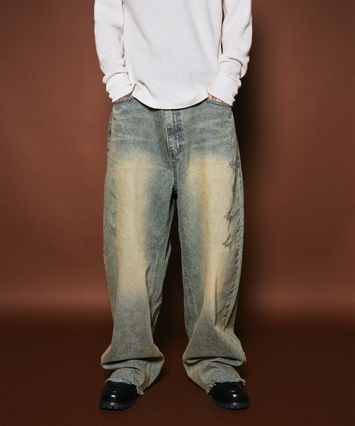 Subciety(サブサエティ)の「Fade wide denim(デニムパンツ・メンズ・インディゴブルー・MEDIUM/LARGE)」の7枚目の写真
