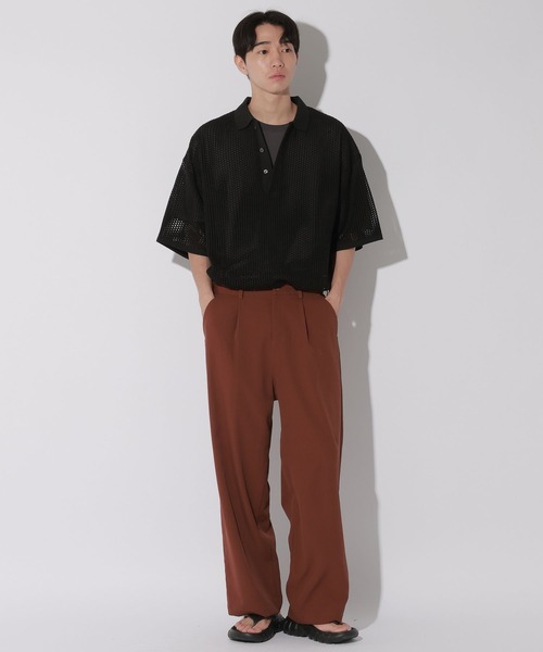 LAKOLE(ラコレ)の「ニットメッシュポロ / 805958(ポロシャツ・メンズ・ブラック/ブルー・MEDIUM/LARGE)」の22枚目の写真