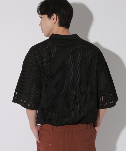 LAKOLE(ラコレ)の「ニットメッシュポロ / 805958(ポロシャツ・メンズ・ブラック/ブルー・MEDIUM/LARGE)」の8枚目の写真