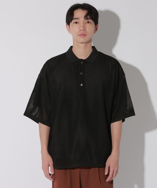 LAKOLE(ラコレ)の「ニットメッシュポロ / 805958(ポロシャツ・メンズ・ブラック/ブルー・MEDIUM/LARGE)」の12枚目の写真