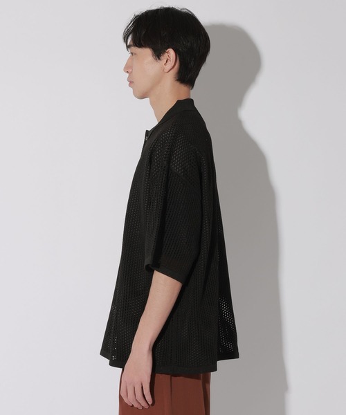 LAKOLE(ラコレ)の「ニットメッシュポロ / 805958(ポロシャツ・メンズ・ブラック/ブルー・MEDIUM/LARGE)」の13枚目の写真