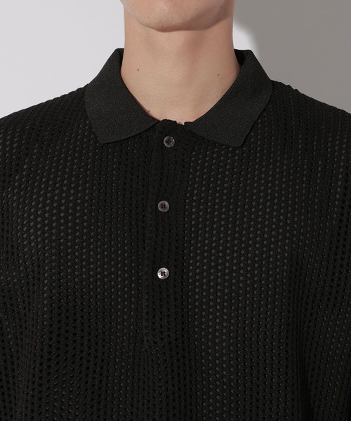 LAKOLE(ラコレ)の「ニットメッシュポロ / 805958(ポロシャツ・メンズ・ブラック/ブルー・MEDIUM/LARGE)」の16枚目の写真