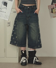 DISPARK/スタースイッチデニムハーフパンツ