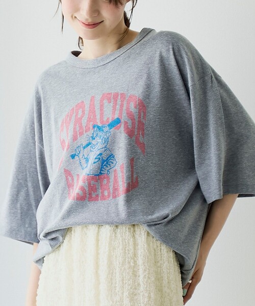 coen(コーエン)の「レトロスポーツTシャツ(Tシャツ/カットソー・メンズ・グレー/ネイビー/イエロー/その他1・M/L/XL)」の4枚目の写真