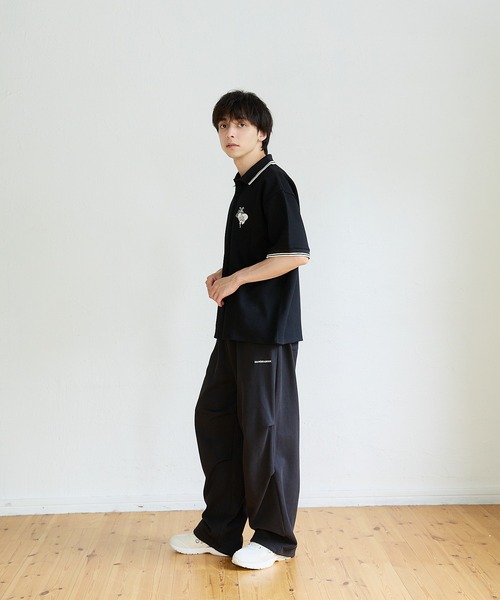 kaoyorinakami（カオヨリナカミ）の「cotton wide prime pants / コットンワイドスウェットパンツ（スウェットパンツ・メンズ・グレー/ブラック・SMALL/MEDIUM/LARGE/X-LARGE）」の4枚目の写真
