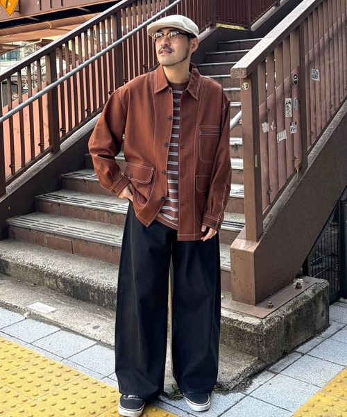 niko and...（ニコアンド）の「ジャガードハンチング（ハンチング/ベレー帽・メンズ・ブラック/ベージュ・FREE）」の4枚目の写真