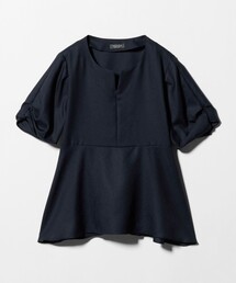 A DAY IN THE LIFE UNITED ARROWS（アデイインザライフユナイテッドアローズ）の「ツイル ペプラム ツイストスリーブブラウス ＜A DAY IN THE LIFE＞（シャツ/ブラウス）」