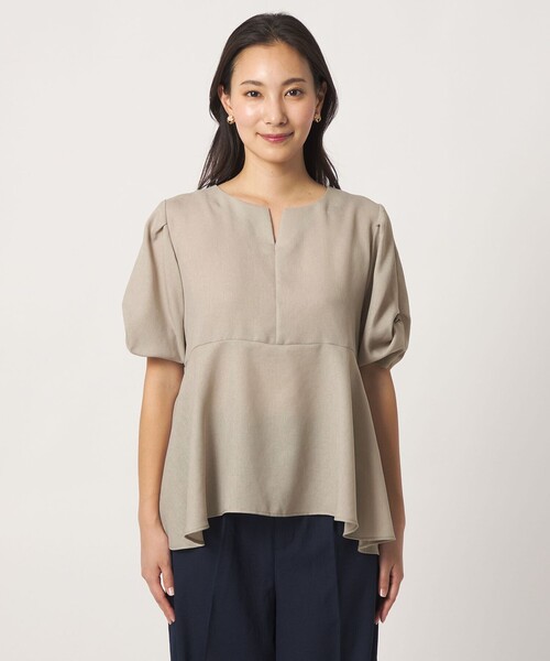 A DAY IN THE LIFE UNITED ARROWS(アデイインザライフユナイテッドアローズ)の「ツイル ペプラム ツイストスリーブブラウス <A DAY IN THE LIFE>(シャツ/ブラウス・レディース・ネイビー/その他1/ナチュラル/ライトブルー・FREE)」の21枚目の写真