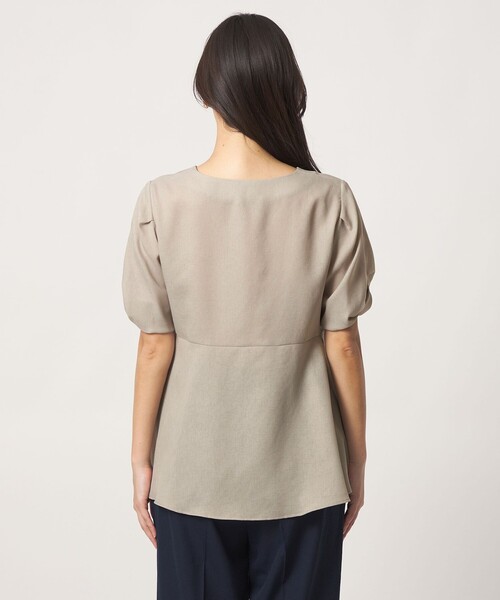A DAY IN THE LIFE UNITED ARROWS(アデイインザライフユナイテッドアローズ)の「ツイル ペプラム ツイストスリーブブラウス <A DAY IN THE LIFE>(シャツ/ブラウス・レディース・ネイビー/その他1/ナチュラル/ライトブルー・FREE)」の19枚目の写真