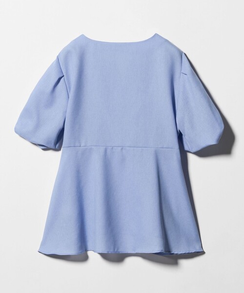 A DAY IN THE LIFE UNITED ARROWS(アデイインザライフユナイテッドアローズ)の「ツイル ペプラム ツイストスリーブブラウス <A DAY IN THE LIFE>(シャツ/ブラウス・レディース・ネイビー/その他1/ナチュラル/ライトブルー・FREE)」の18枚目の写真