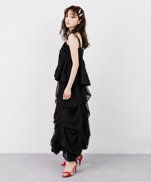 Tiny EDEN(タイニーエデン)の「リボンギャザーキャミソールトップス(シャツ/ブラウス・レディース・ブラック/ピンク・FREE)」の17枚目の写真