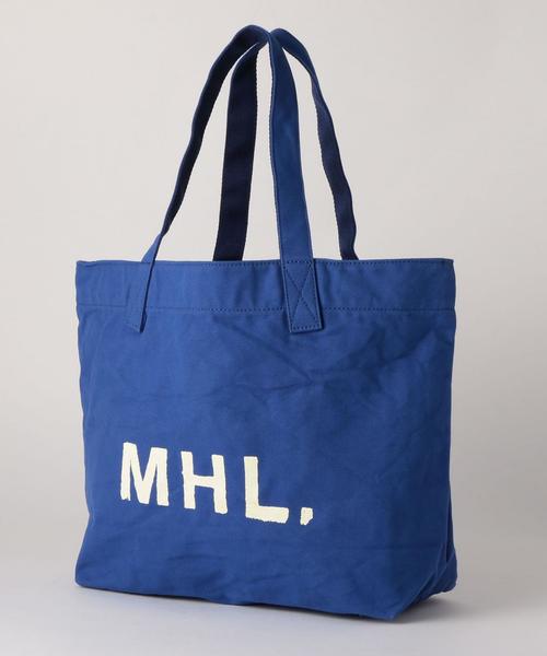 MHL.(エムエイチエル)の「<MHL.> 32 CANVAS LOGO TOTE/トートバッグ(トートバッグ・メンズ・オフホワイト/ロイヤルブルー・FREE)」の11枚目の写真