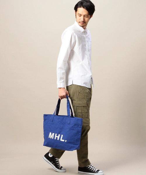 MHL.(エムエイチエル)の「<MHL.> 32 CANVAS LOGO TOTE/トートバッグ(トートバッグ・メンズ・オフホワイト/ロイヤルブルー・FREE)」の9枚目の写真