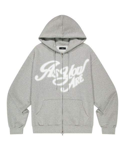as you are(アズユーアー)の「AYA ビッグロゴフードジップアップメランジ(パーカー・レディース・その他・SMALL/MEDIUM)」の4枚目の写真