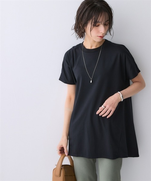 nissen（ニッセン）の「軽量さらさらカットソーゆるシルエットチュニック（吸汗速乾）＜大きいサイズ有＞（その他トップス・レディース・グリーン/ダークグレー/ピンク/ブラック/ネイビー・3L/S/LL/L/M）」の17枚目の写真