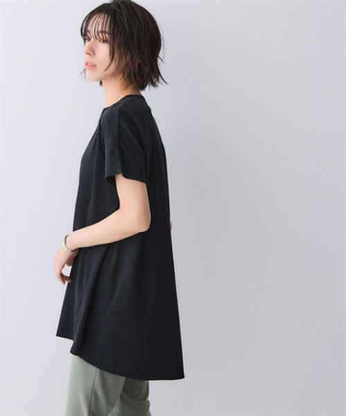 nissen（ニッセン）の「軽量さらさらカットソーゆるシルエットチュニック（吸汗速乾）＜大きいサイズ有＞（その他トップス・レディース・グリーン/ダークグレー/ピンク/ブラック/ネイビー・3L/S/LL/L/M）」の18枚目の写真