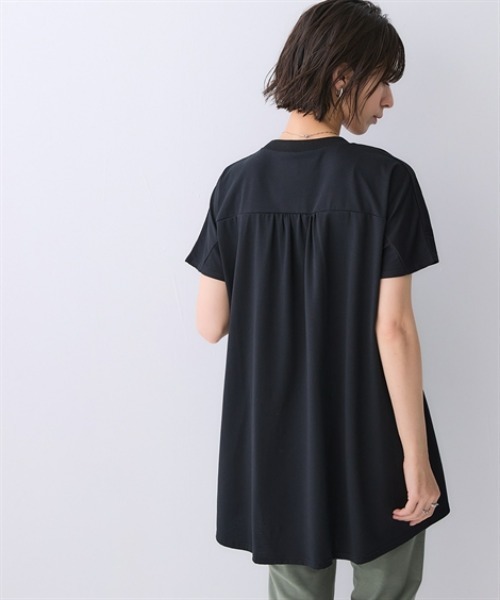 nissen（ニッセン）の「軽量さらさらカットソーゆるシルエットチュニック（吸汗速乾）＜大きいサイズ有＞（その他トップス・レディース・グリーン/ダークグレー/ピンク/ブラック/ネイビー・3L/S/LL/L/M）」の19枚目の写真