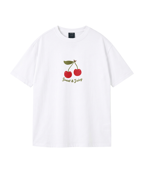 WILDROCK(ワイルドロック)の「ジュージーチェリー ピグメントオーバーサイズ半袖Tシャツ(クロップ含む)(Tシャツ/カットソー・レディース・ライトパープル/ブルー/カーキ/ホワイト/ブラック/チャコール/ライトグレー/ベビーピンク・SMALL/FREE/LARGE/X-SMALL/MEDIUM)」の2枚目の写真